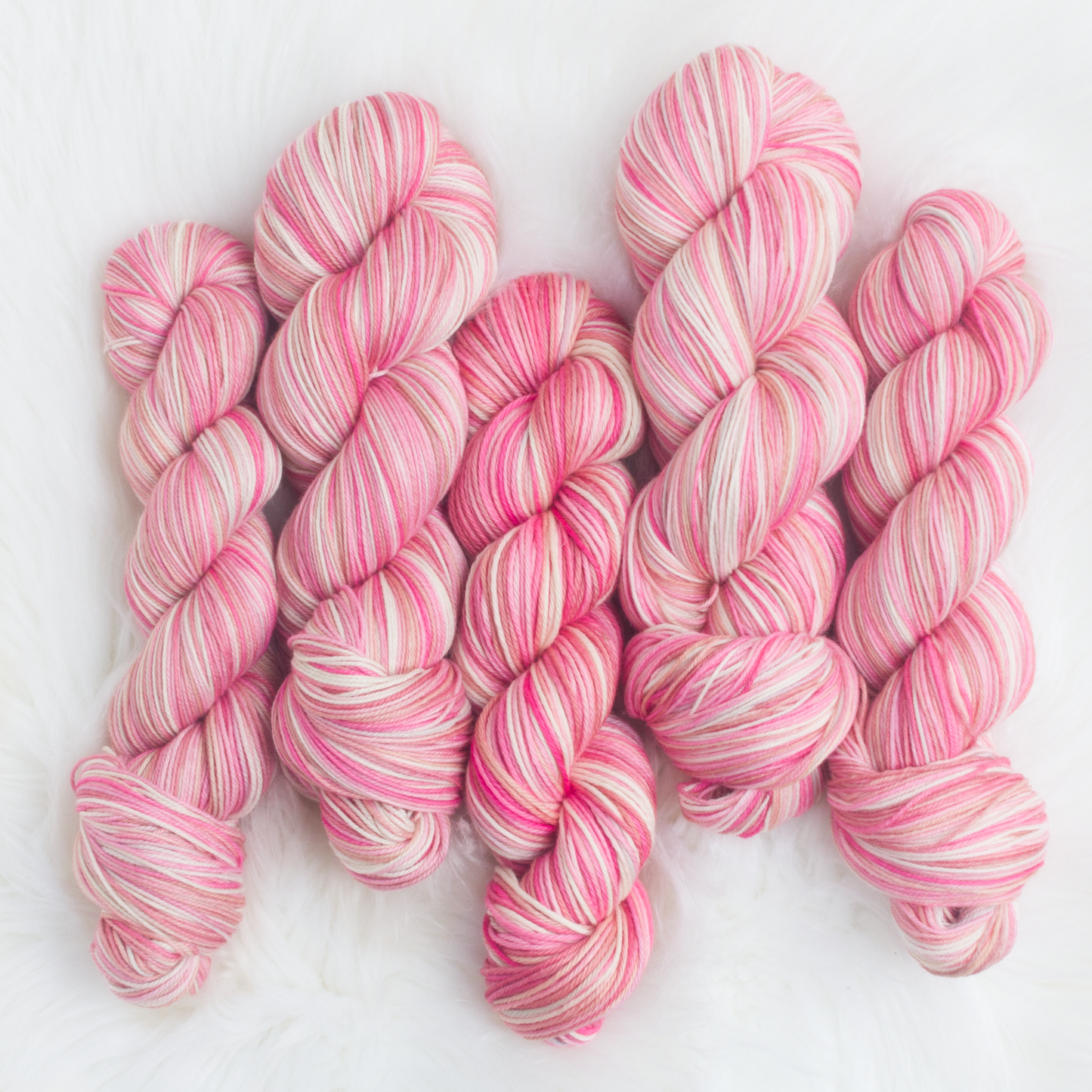 Cherry Blossom Sakura March birth month sock yarn pink white gauge dye works knitting crochet