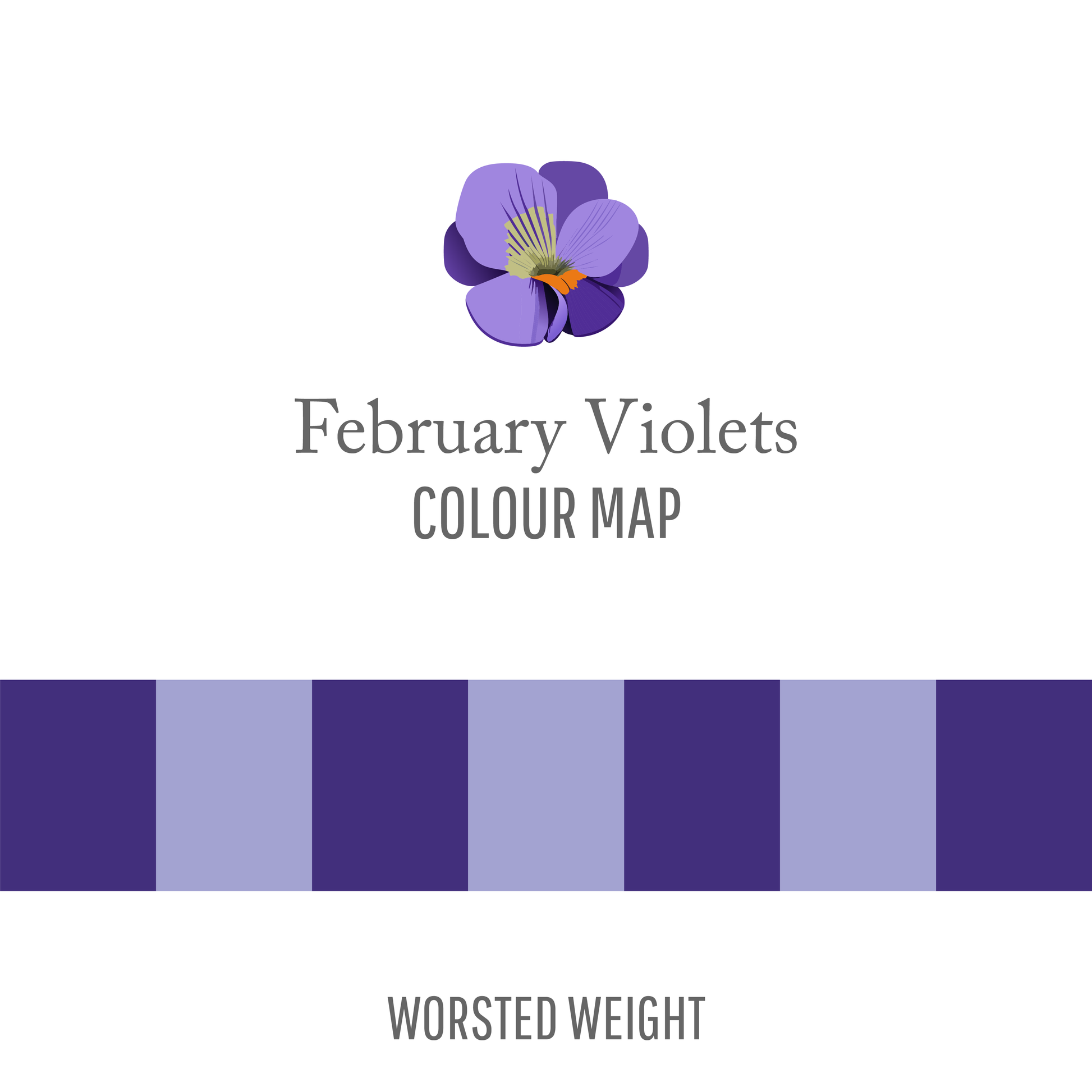 February Violets colour map worsted weight