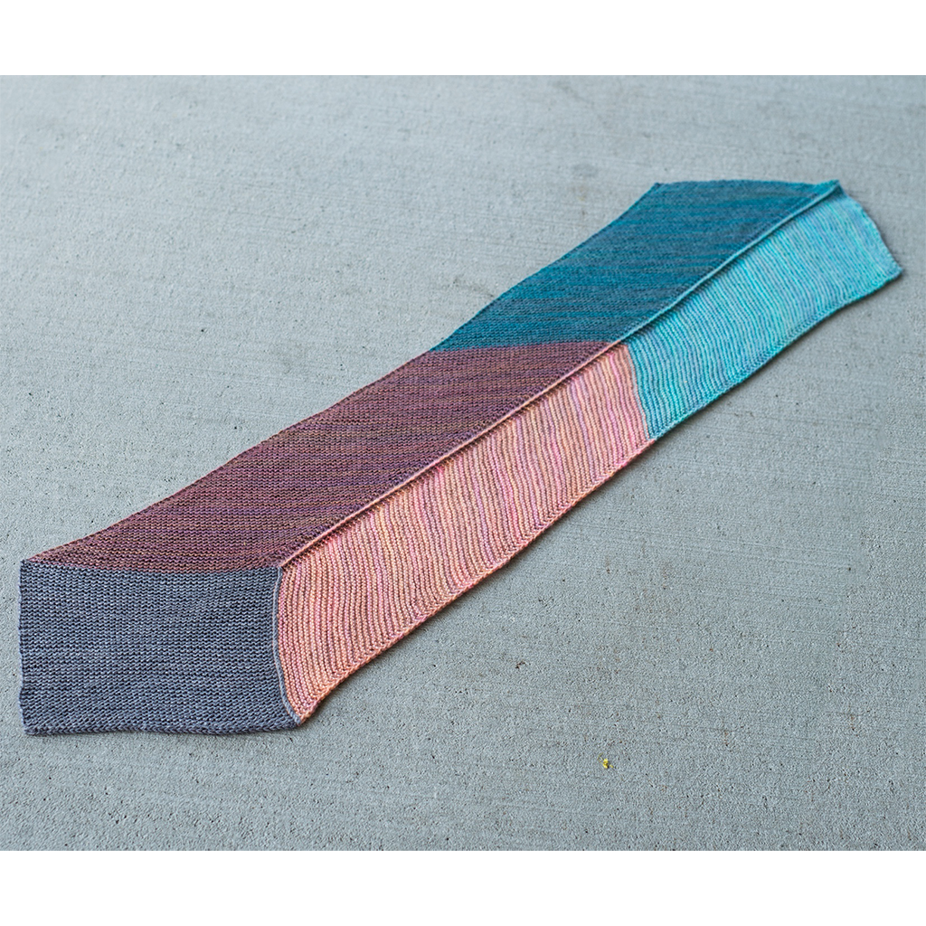 Shadow Prism Scarf | Yarn and pattern subscription club from Gauge Dye Works and Andrea Rangel