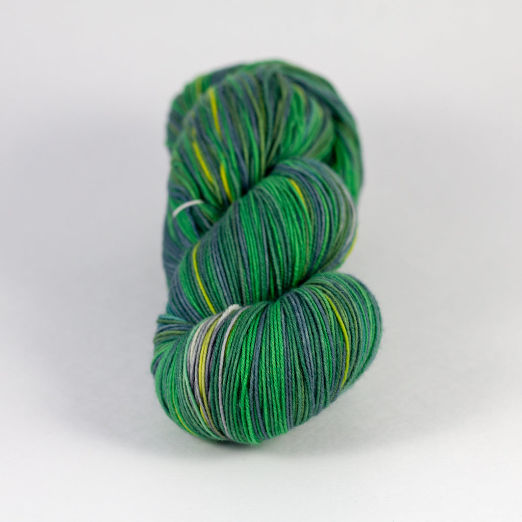 Goldstream knit shawl by Andrea Rangel Gauge Dye Works