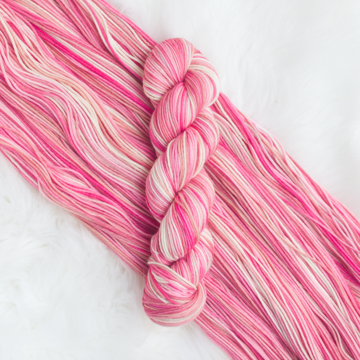 Cherry Blossom Sakura March birth month worsted yarn pink white gauge dye works knitting crochet