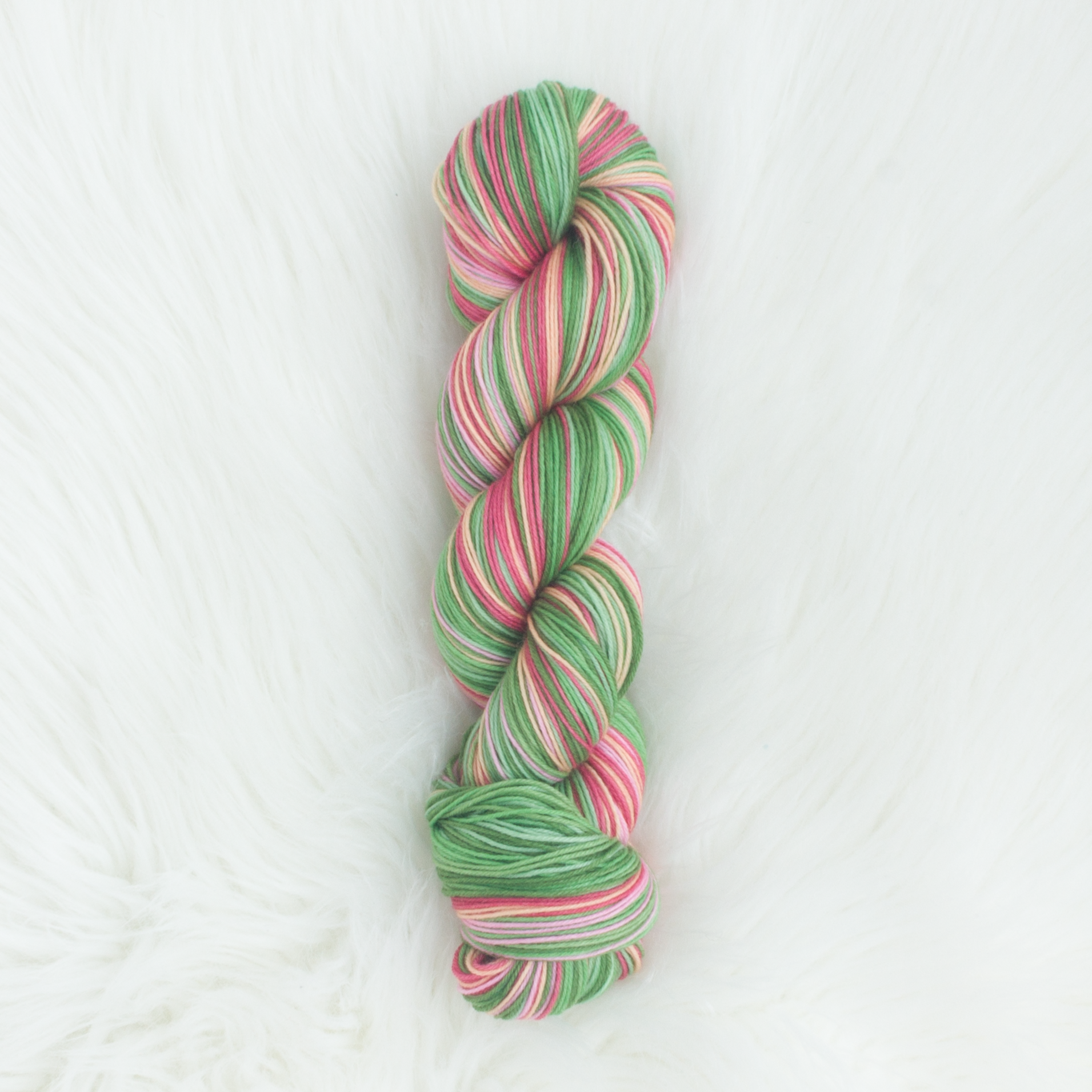 Carnations January birth month sock yarn gauge dye works knitting crochet