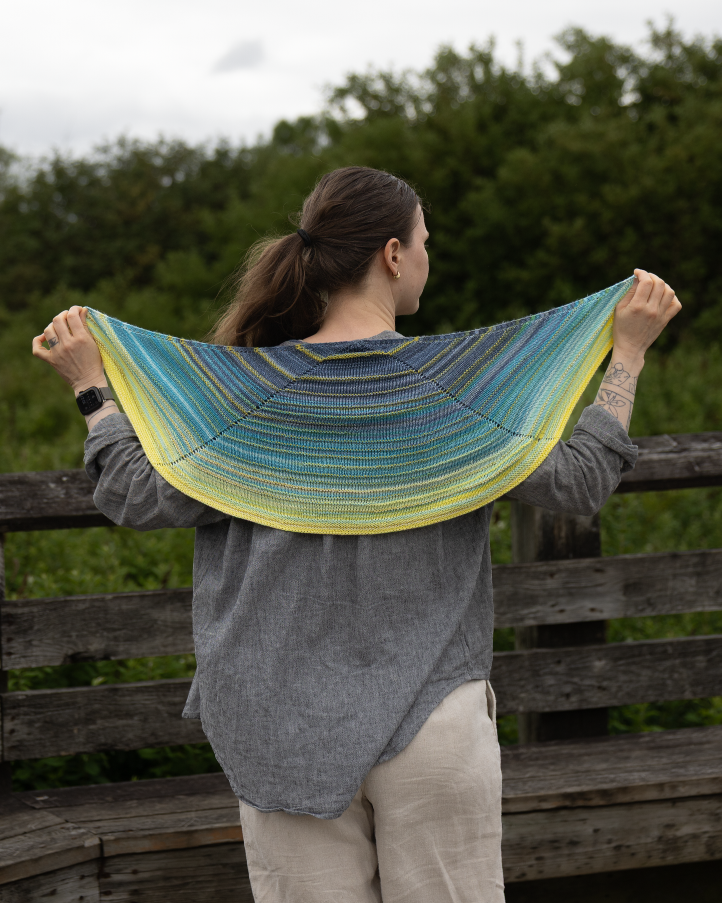 Our Rainbow Shawlette : August 2026 KAL