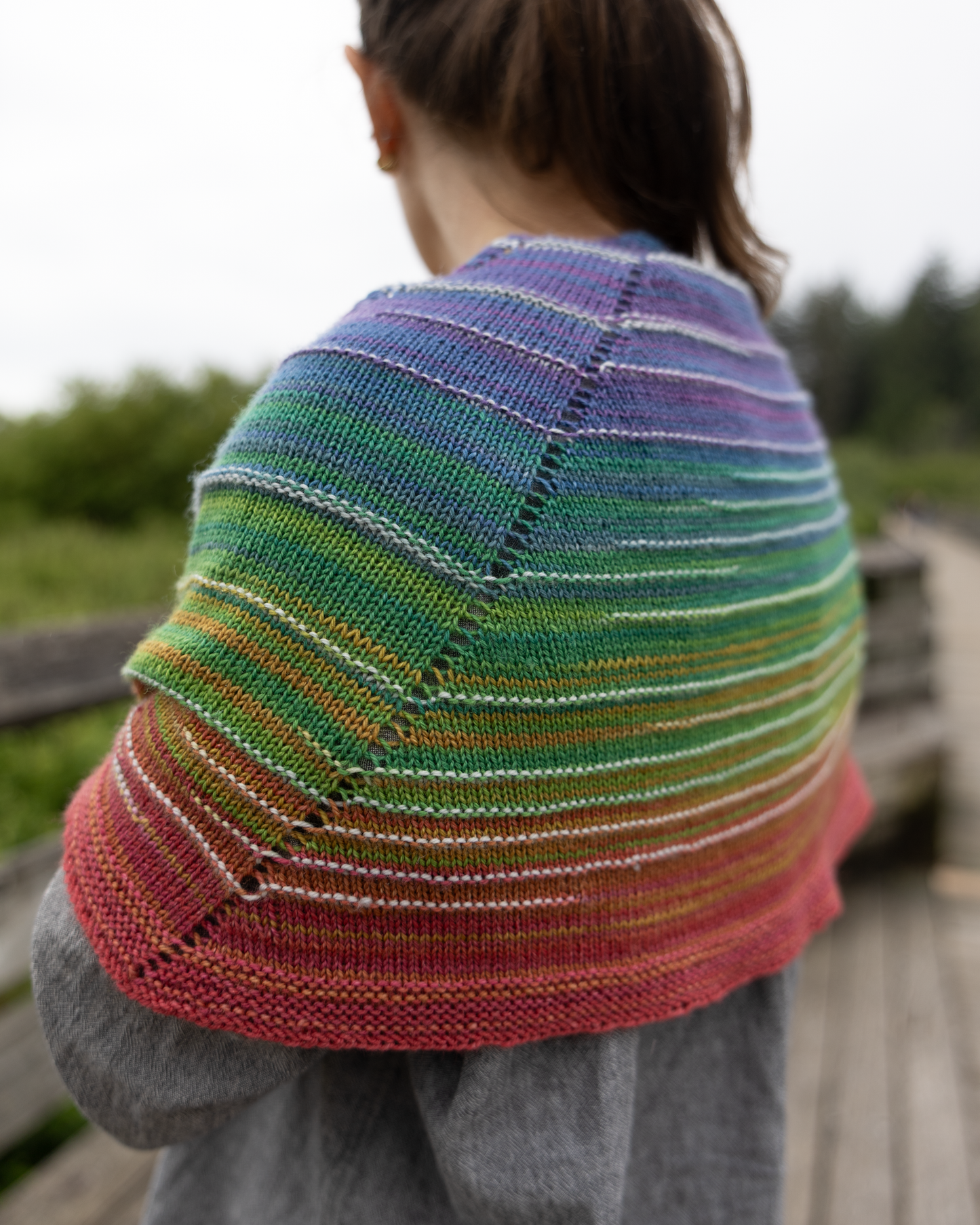 Our Rainbow Shawlette : August 2026 KAL