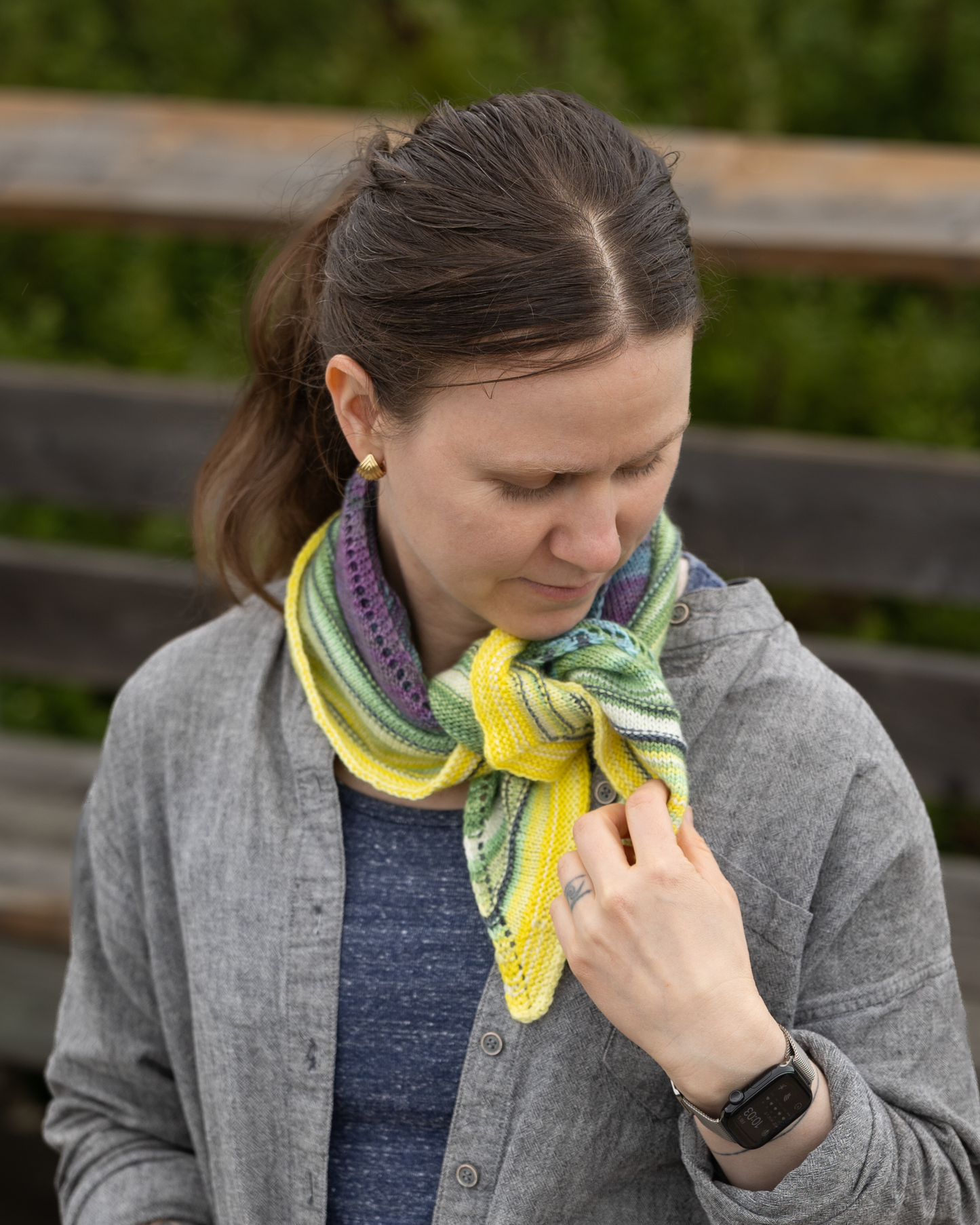 Our Rainbow Shawlette : August 2026 KAL