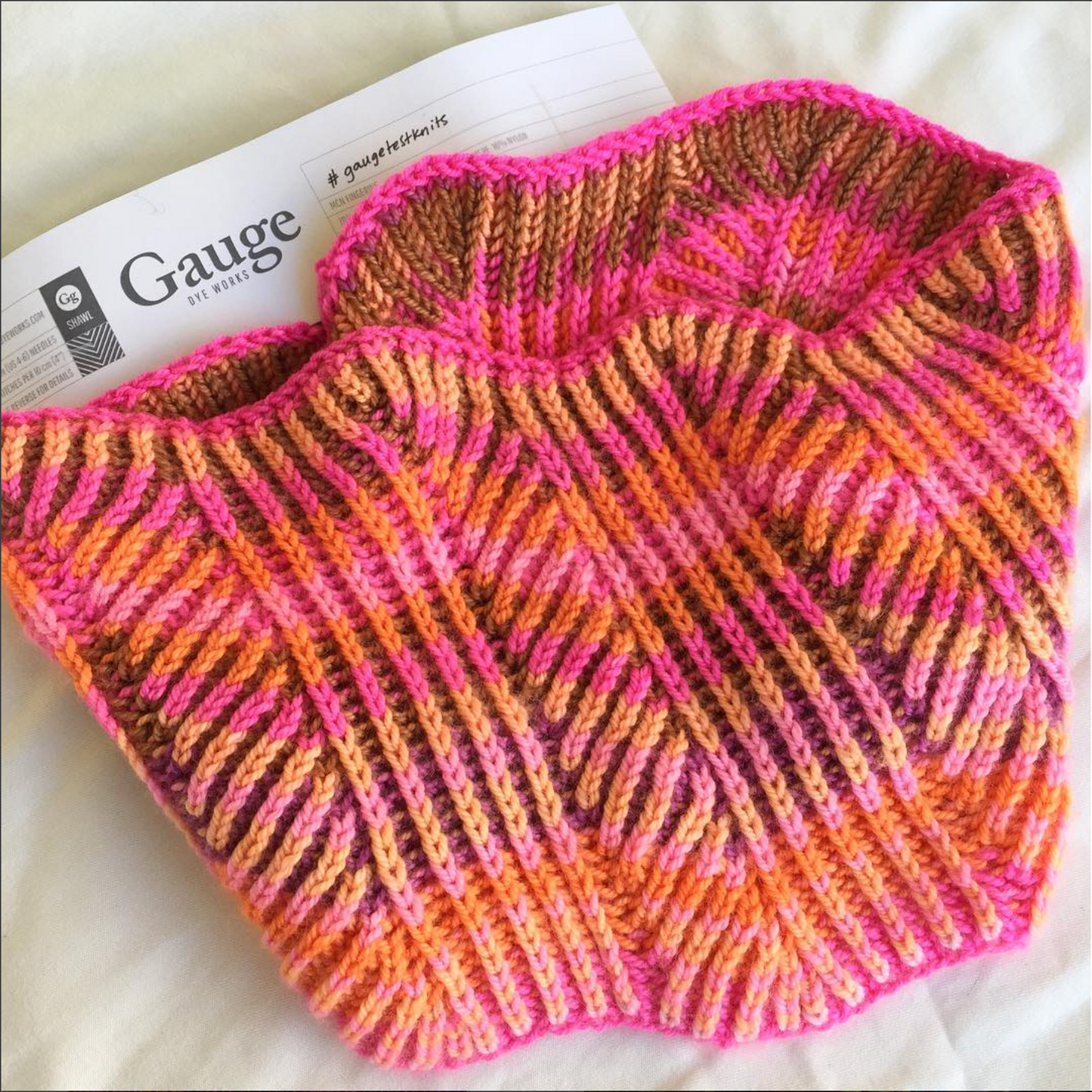Margaritaville self-striping shawl yarn | Gauge