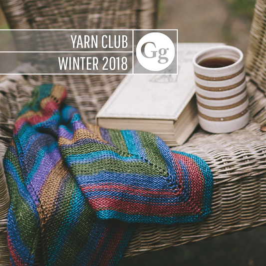 Gauge Dye Works winter holiday self striping gradient yarn club subscription
