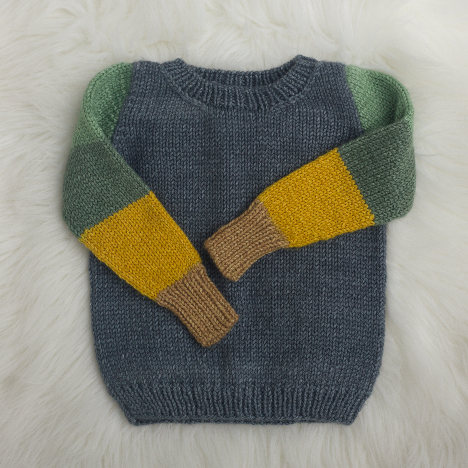 Whiskey in a Teacup Sock Arms sweater gauge dye works self striping knitting yarn
