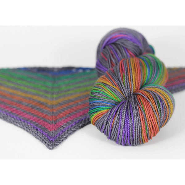 Concrete Remix self-striping rainbow shawl yarn