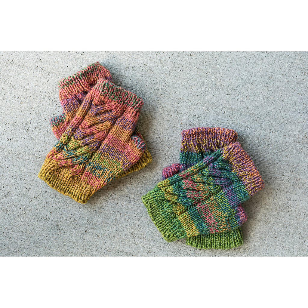 Double Rainbow Mitts | Yarn and pattern subscription club from Gauge Dye Works and Andrea Rangel